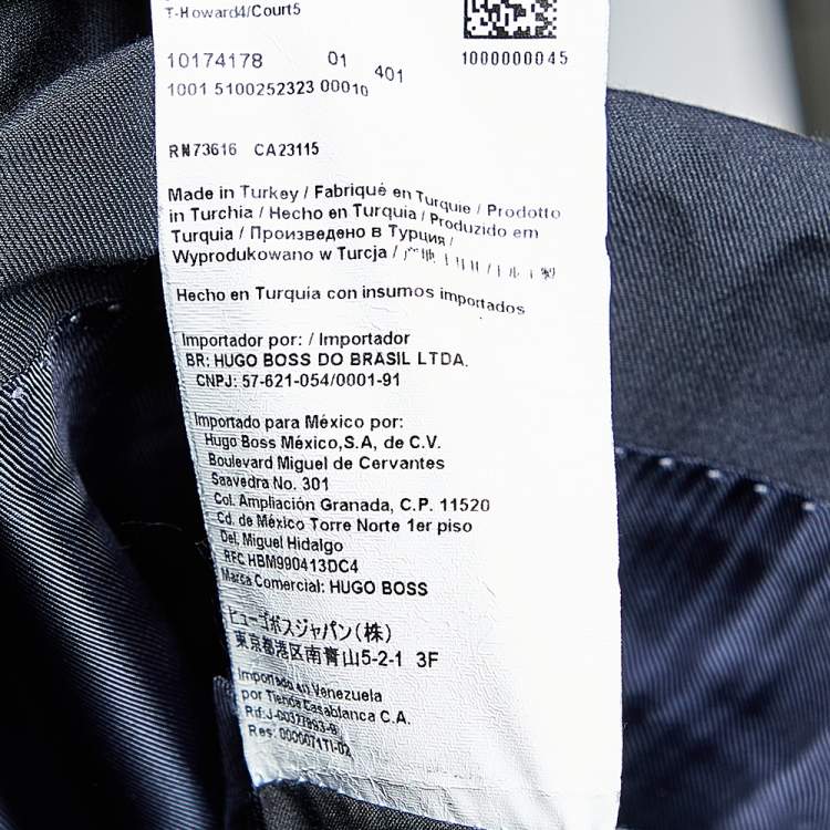 Pre Owned Boss By Hugo Boss Navy Blue Wool T-Howard4/Court5 Tailored Blazer XXL