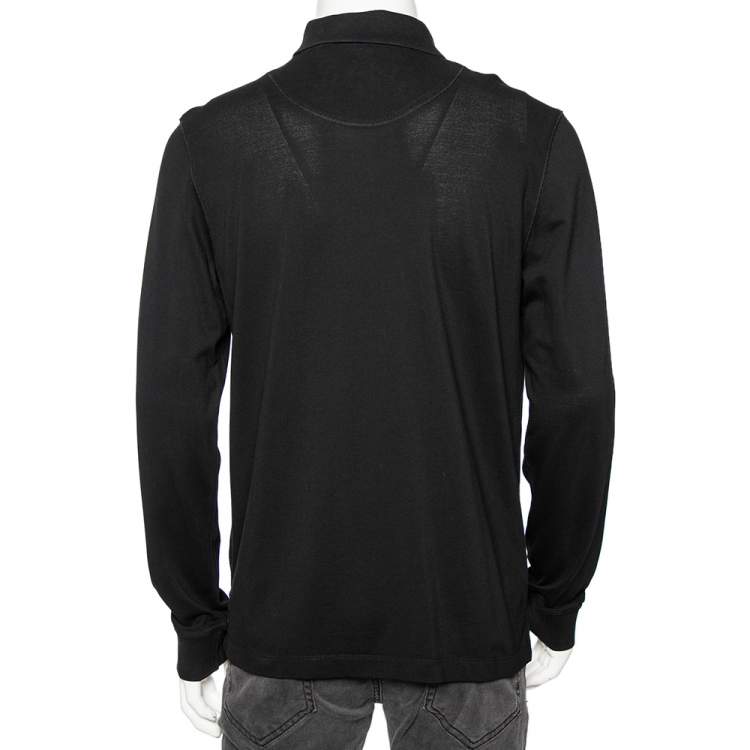 Pre Owned Boss By Hugo Boss Black Pima Cotton Long Sleeve T-Shirt L