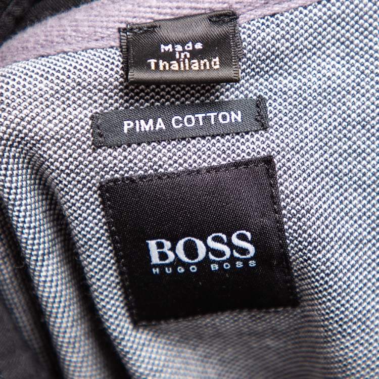 Pre Owned Boss By Hugo Boss Black Pima Cotton Long Sleeve T-Shirt L