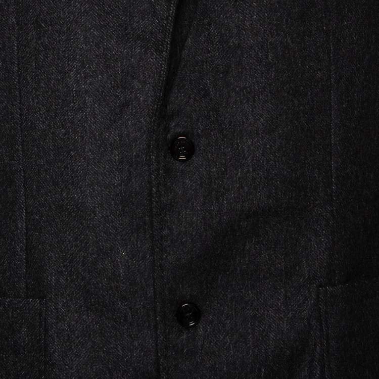 Pre Owned Boss By Hugo Boss Grey Wool Single Breasted Tailored Blazer XXXL 