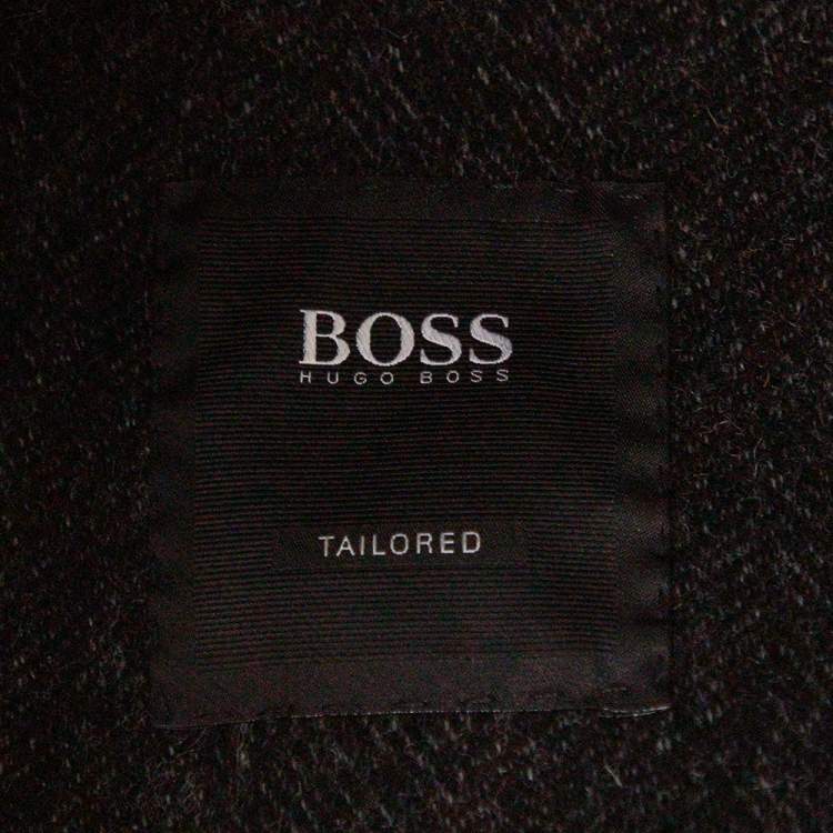 Pre Owned Boss By Hugo Boss Grey Wool Single Breasted Tailored Blazer XXXL 