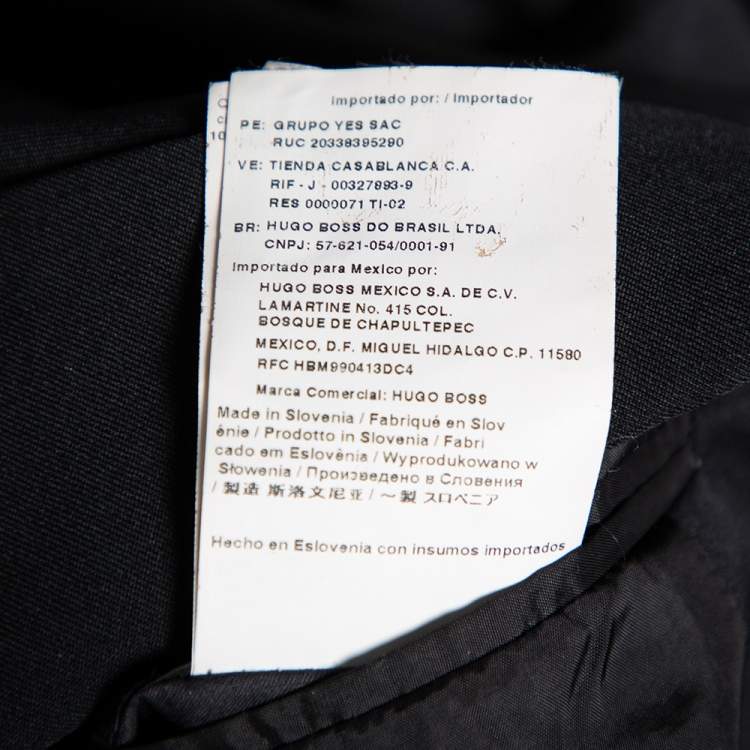 Pre Owned Boss By Hugo Boss Black Wool Da Vinci/Lucca Blazer XXXXL 