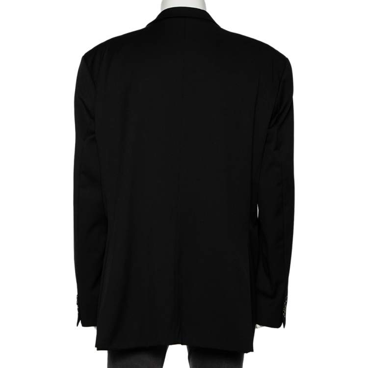 Pre Owned Boss By Hugo Boss Black Wool Da Vinci/Lucca Blazer XXXXL 