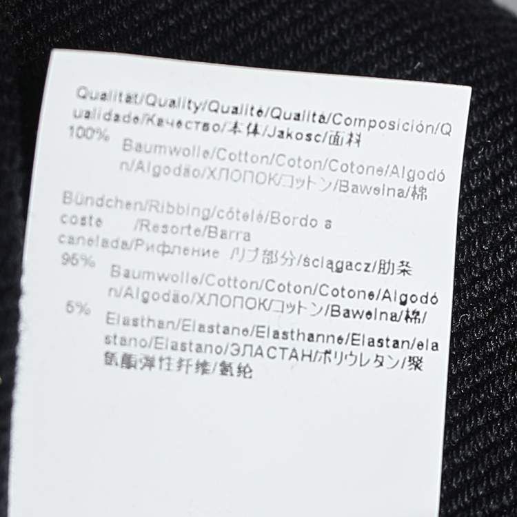 Pre Owned Boss By Hugo Boss Black Cotton Knit Salbo Pullover S