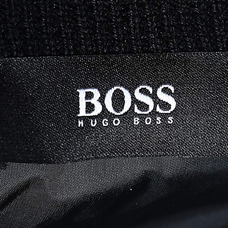 Pre Owned Boss By Hugo Boss Black Cottonwool Regular Fit Brugge Bomber Jacket S