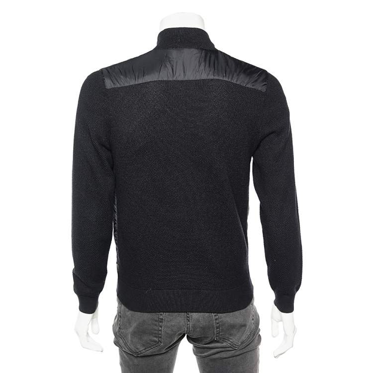 Pre Owned Boss By Hugo Boss Black Cottonwool Regular Fit Brugge Bomber Jacket S