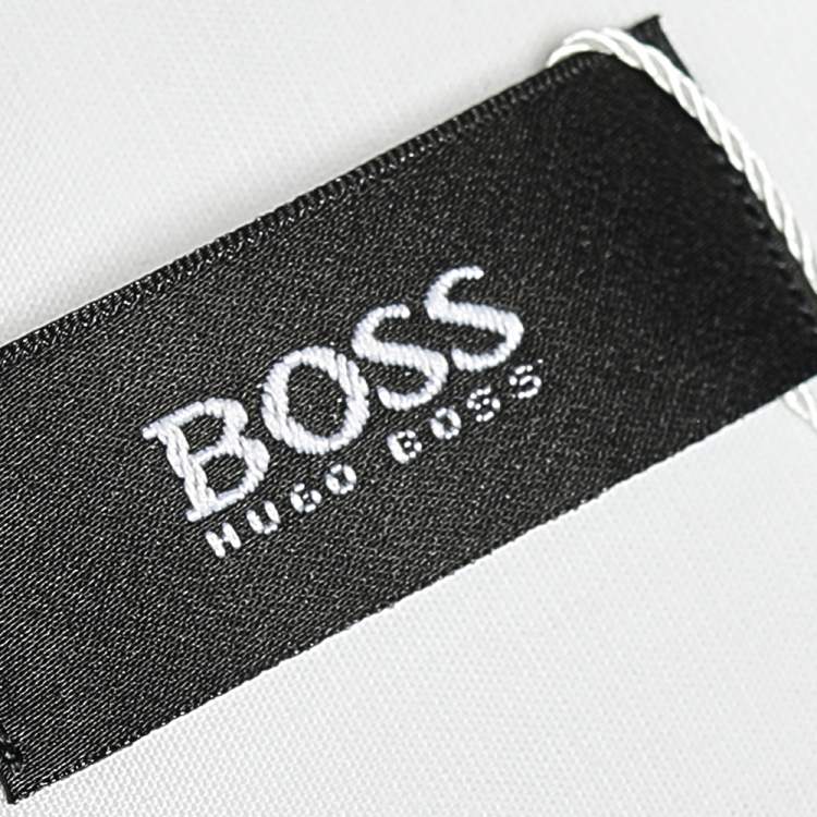 Pre Owned Boss By Hugo Boss White Cotton Button Front Shirt M