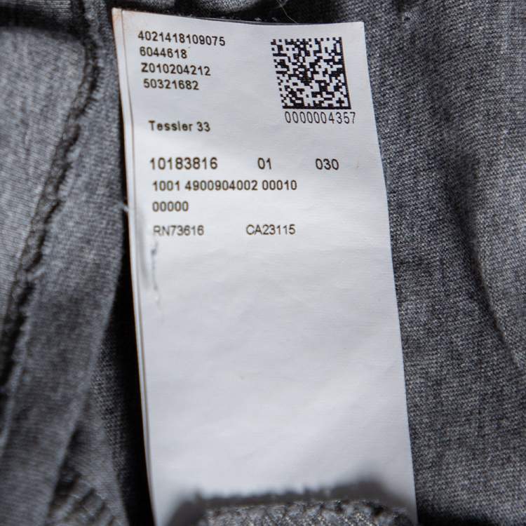 Pre Owned Boss By Hugo Boss Grey Cotton Knit Crewneck T-Shirt L