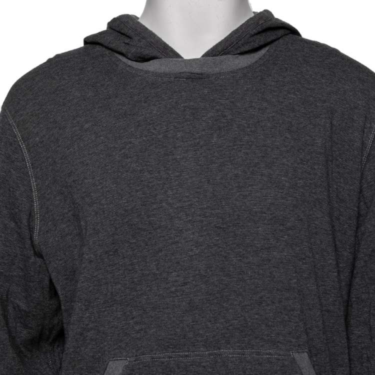 Pre Owned Boss By Hugo Boss Grey Wool Long Sleeve Hoodie XXL