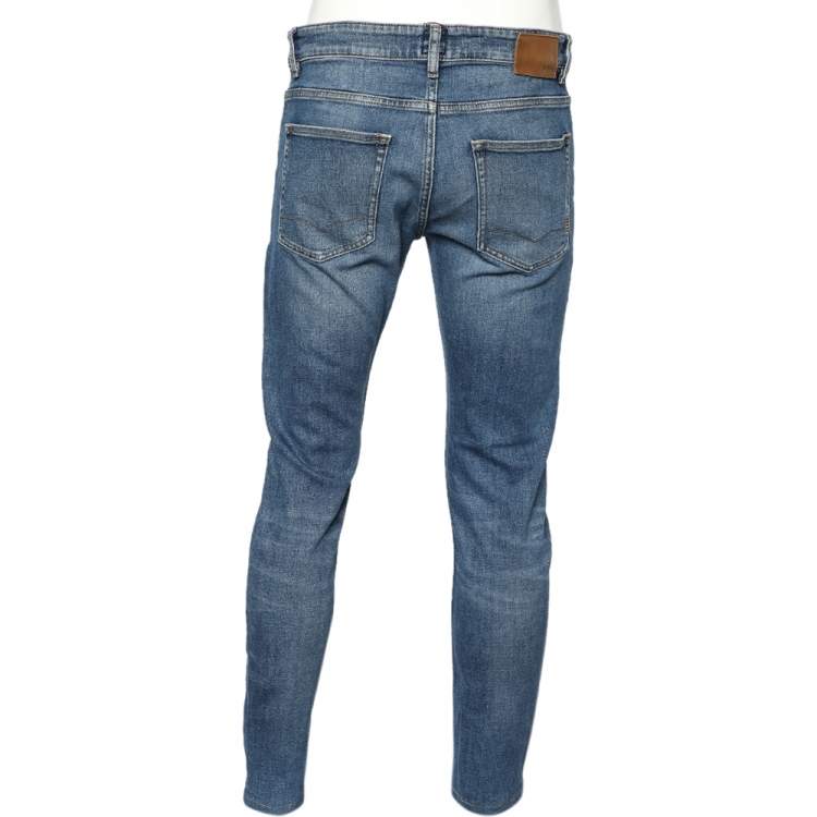 Pre Owned Boss By Hugo Boss Blue Denim Delaware Slim Fit Jeans L