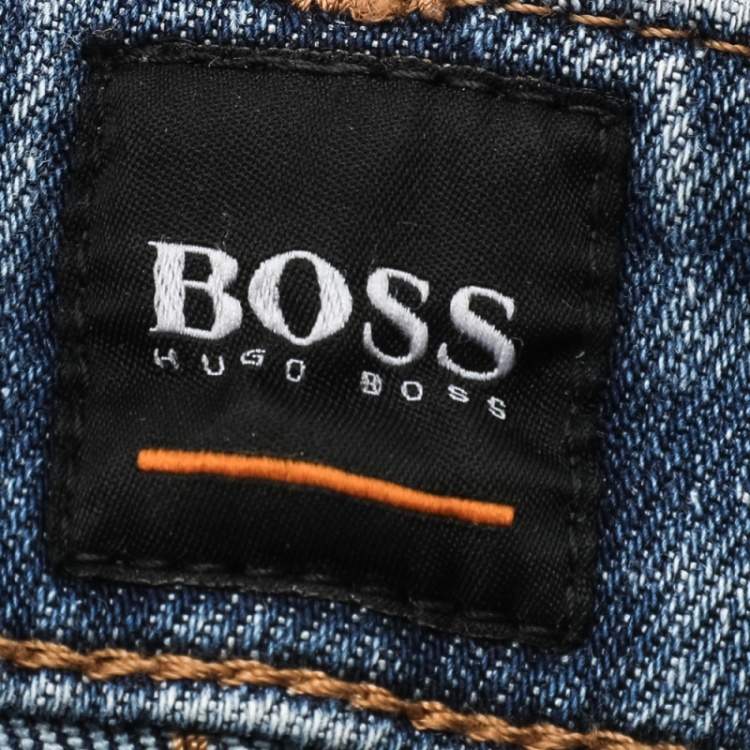 Pre Owned Boss By Hugo Boss Blue Denim Delaware Slim Fit Jeans L