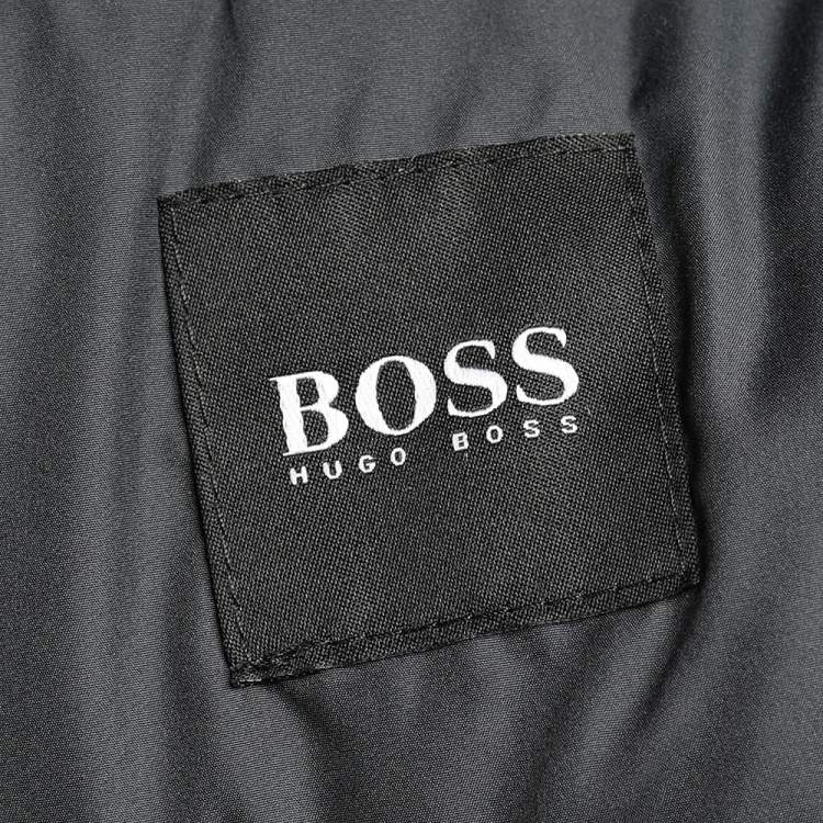 Pre Owned Boss By Hugo Boss Navy Blue Quilted Synthetic Domiro Jacket M