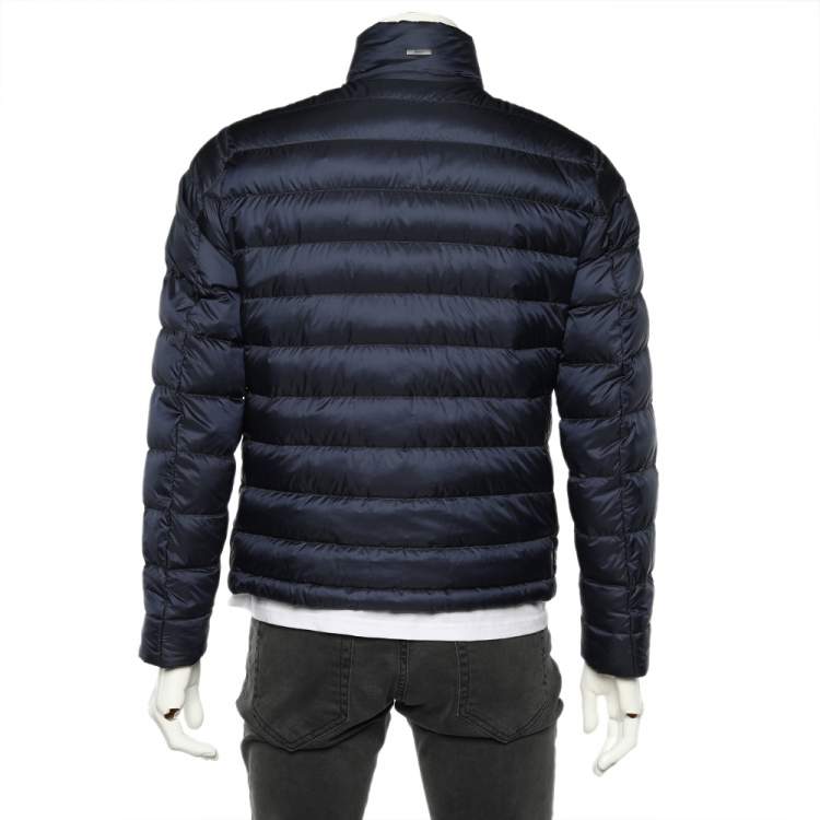 Pre Owned Boss By Hugo Boss Navy Blue Quilted Synthetic Daytona1 Jacket S