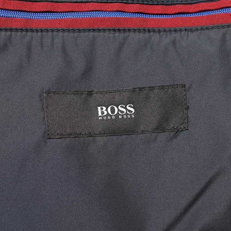 Pre Owned Boss By Hugo Boss Navy Blue Quilted Synthetic Daytona1 Jacket S