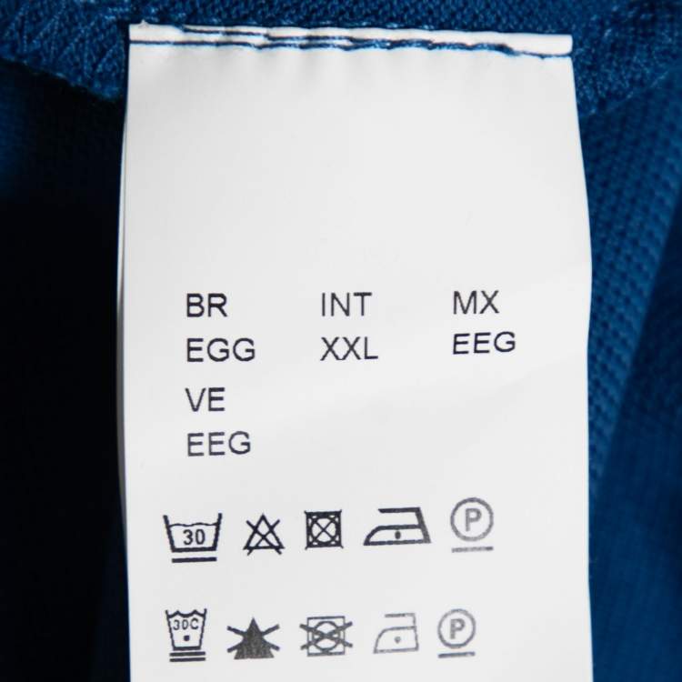 Pre Owned Boss by Hogo Boss Blue Cotton Regular Fit Polo T-Shirt XXL