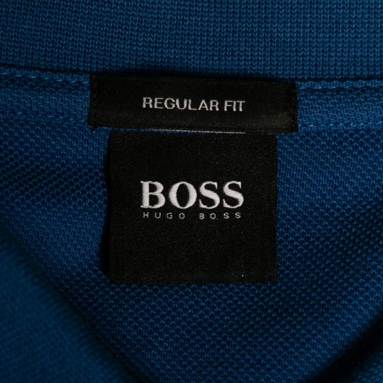 Pre Owned Boss by Hogo Boss Blue Cotton Regular Fit Polo T-Shirt XXL