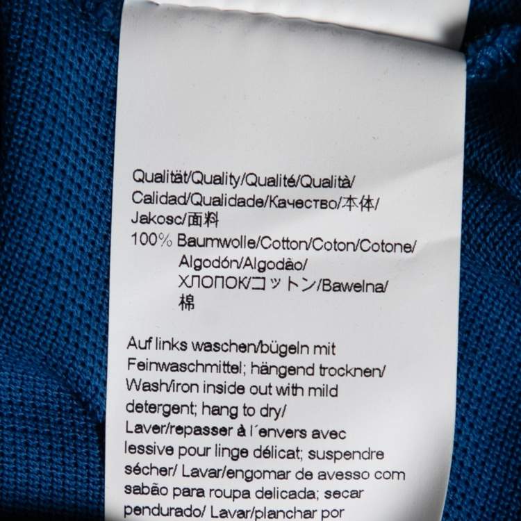 Pre Owned Boss by Hogo Boss Blue Cotton Regular Fit Polo T-Shirt XXL