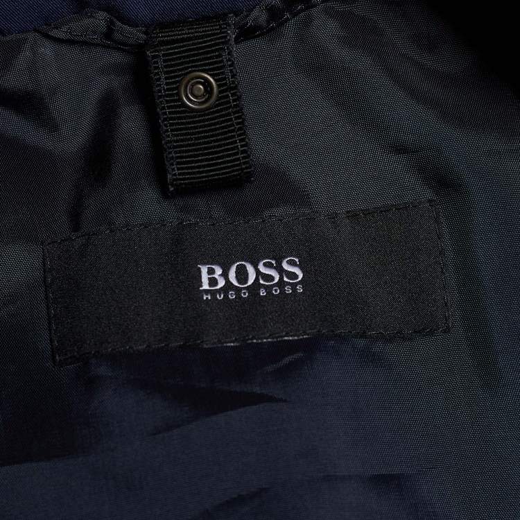 Pre Owned Boss By Hugo Boss Navy Blue Cotton Blazer & Quilted Jacket Set  XXL