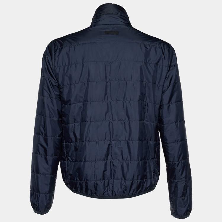 Pre Owned Boss By Hugo Boss Navy Blue Cotton Blazer & Quilted Jacket Set  XXL
