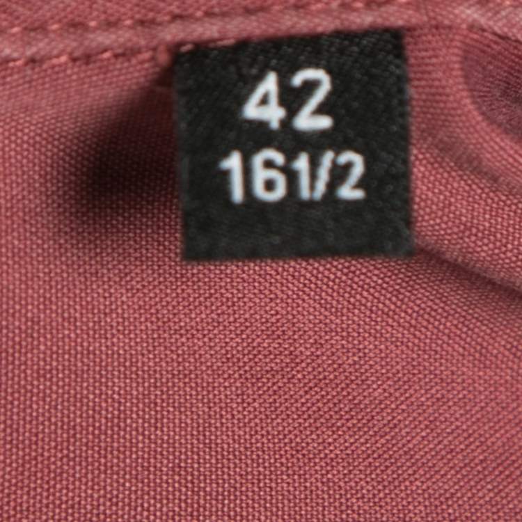 Pre Owned Boss By Hugo Boss Maroon Cotton Gerald Regular Fit Stretch Shirt XL