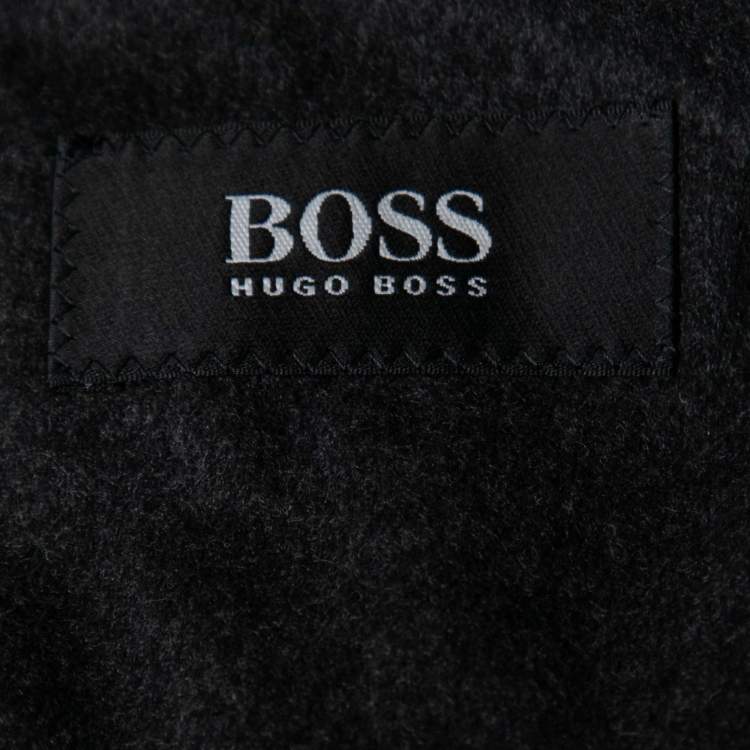 Pre Owned Boss By Hugo Boss Grey Wool Vintage Blazer XL