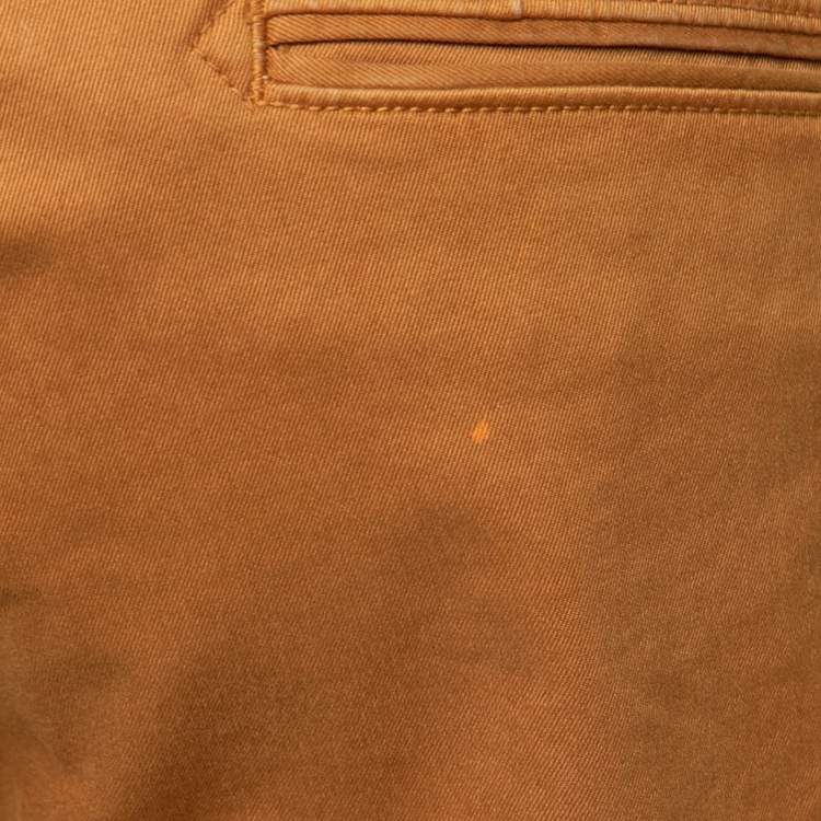 Pre Owned Boss By Hugo Boss Mustard Cotton Slim Fit Jeans M Waist 34"