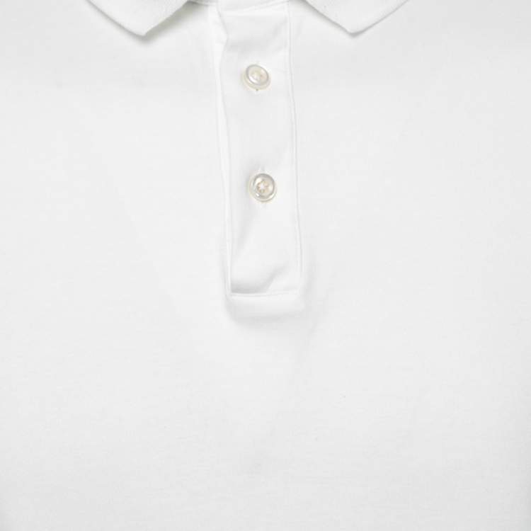 Pre Owned Boss By Hugo Boss White Cotton T-Perry 14 Polo Shirt L