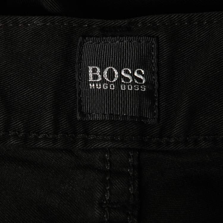 Pre Owned Boss By Hugo Boss Black Denim Regular Fit Jeans L Waist 34"