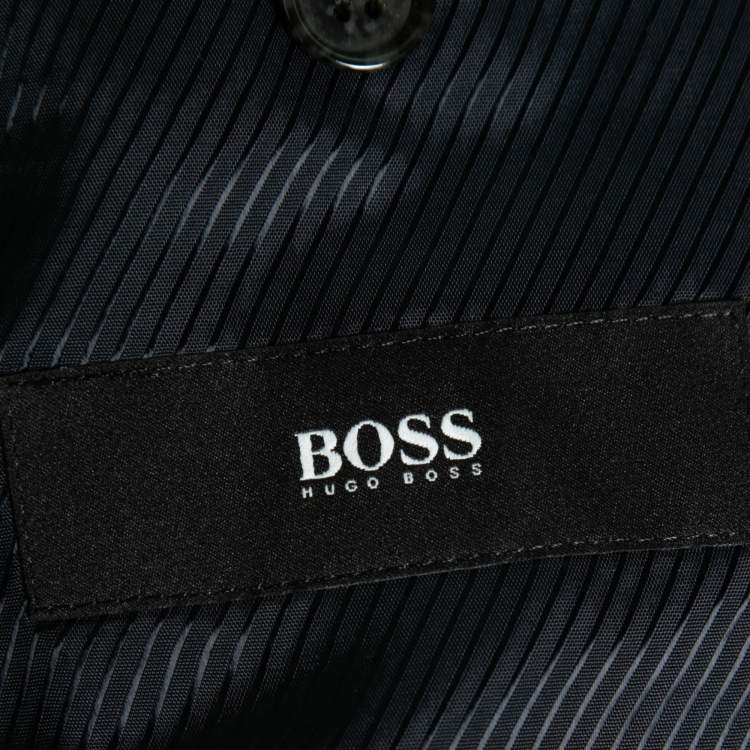 Pre Owned Boss By Hugo Boss Blue Grey Wool James 4/Sharp 6 Blazer 2XL