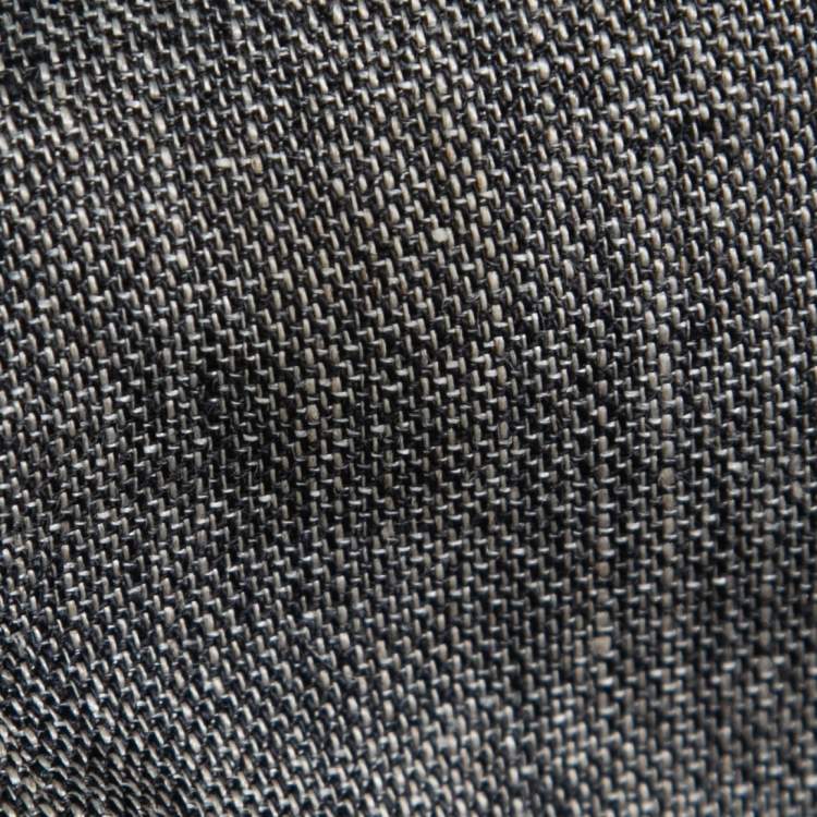 Pre Owned Boss By Hugo Boss Vintage Grey Linen Single-Breasted Soldini Blazer L 