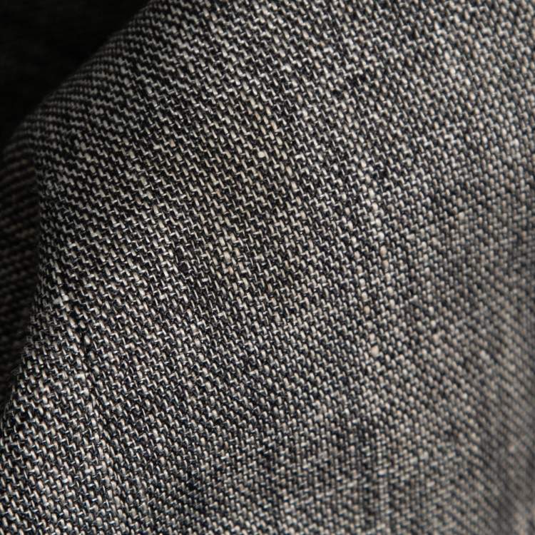 Pre Owned Boss By Hugo Boss Vintage Grey Linen Single-Breasted Soldini Blazer L 