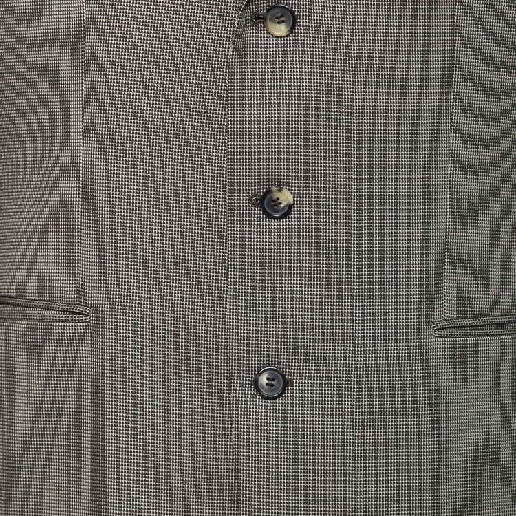 Pre Owned Boss By Hugo Boss Vintage Brown Wool DaVinci Blazer/Hooker Trousers Suit XL