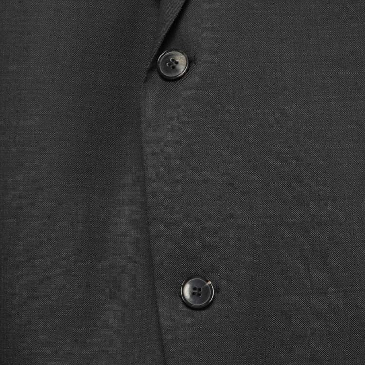 Pre Owned Boss By Hugo Boss Dark Grey Wool Single-Breasted Pasini/Movie1 Suit 3XL  