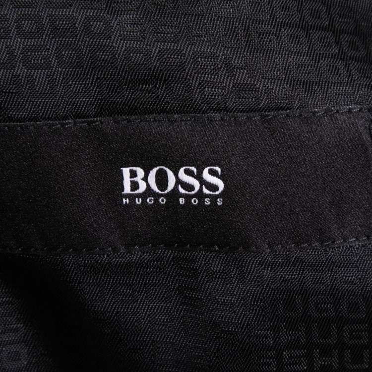 Pre Owned Boss By Hugo Boss Dark Grey Wool Single-Breasted Pasini/Movie1 Suit 3XL  