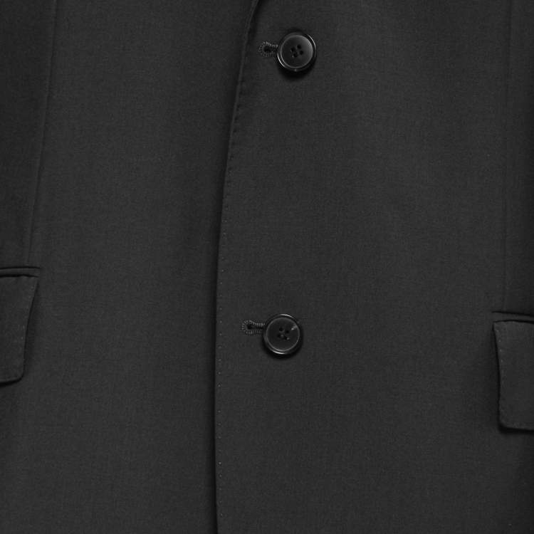 Pre Owned Boss By Hugo Boss Black Wool Single-Breasted Pasolini1/Movie1 Suit 3XL    