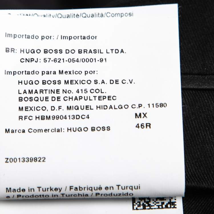 Pre Owned Boss By Hugo Boss Black Wool Single-Breasted Pasolini1/Movie1 Suit 3XL    