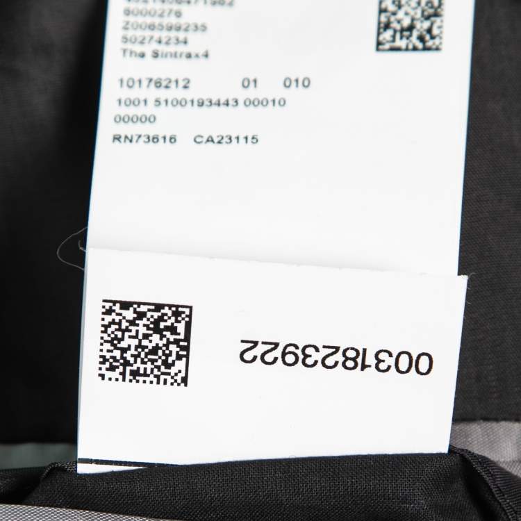 Pre Owned Boss by Hugo Boss Charcoal Grey Wool Sintrax4 Coat L  