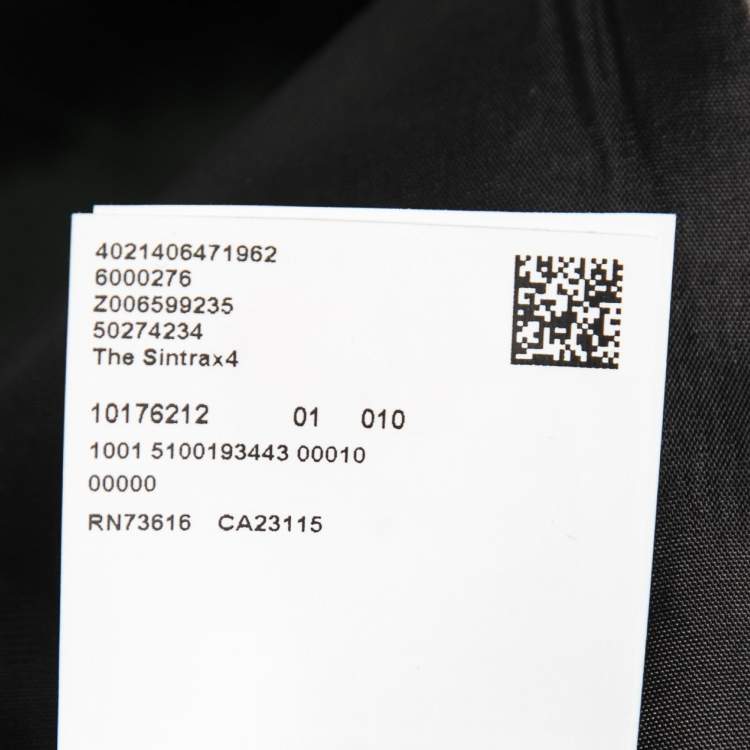 Pre Owned Boss by Hugo Boss Charcoal Grey Wool Sintrax4 Coat L  