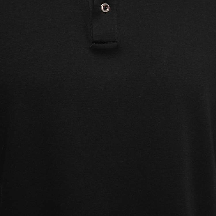 Pre Owned Boss By Hugo Boss Black Cotton Short Sleeve Polo T-Shirt XXL
