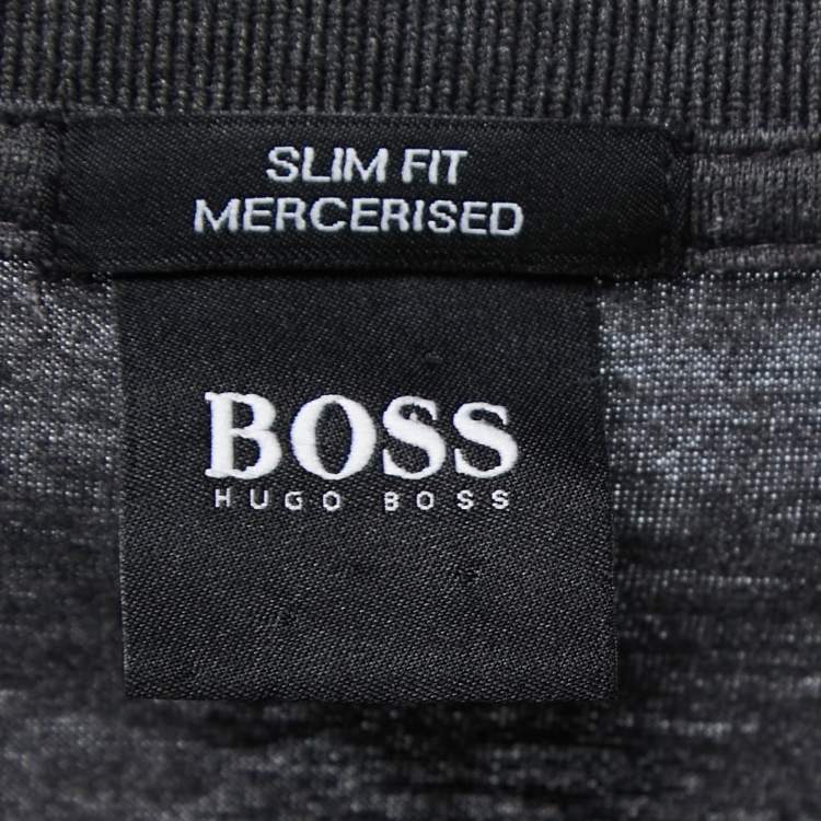 Pre Owned Boss By Hugo Boss Dark Grey Cotton Polo T-Shirt 2XL