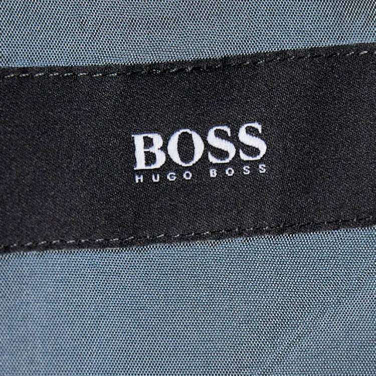 Pre Owned Boss By Hugo Boss Grey Virgin Wool Suit XL