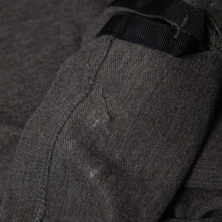 مملوكة مسبقًا Boss By Hugo Boss Grey Cotton Knit Polo T-Shirt L