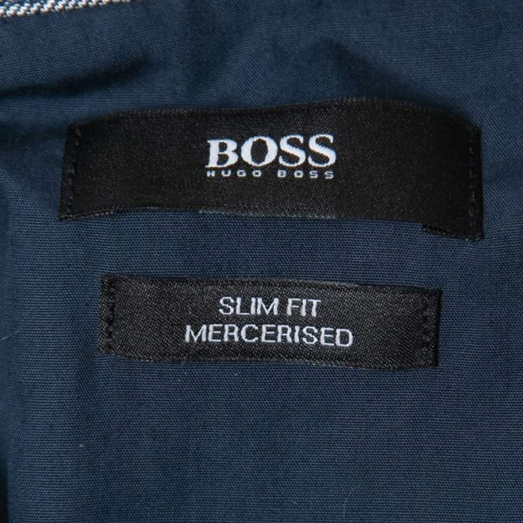 مملوكة مسبقًا Boss By Hugo Boss Dark Blue Cotton Slim Fit Polo T-Shirt XL