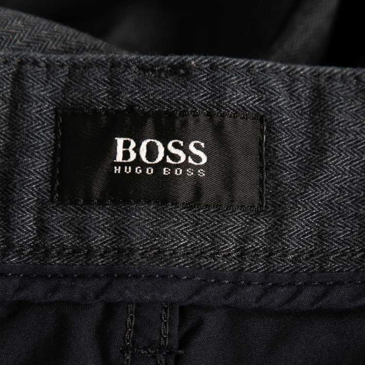 Pre Owned Boss By Hugo Boss Dark Blue Denim Jeans L Waist 34"
