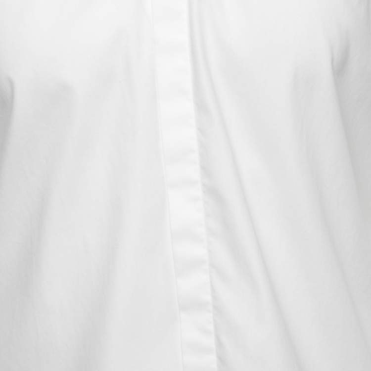 Pre Owned Boss By Hugo Boss White Cotton Slim Fit Shirt L