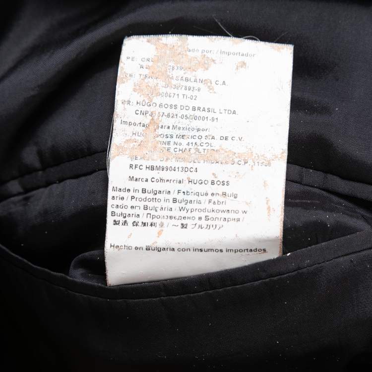 Pre Owned Boss By Hugo Boss Black Wool Single Breasted Blazer XXXL