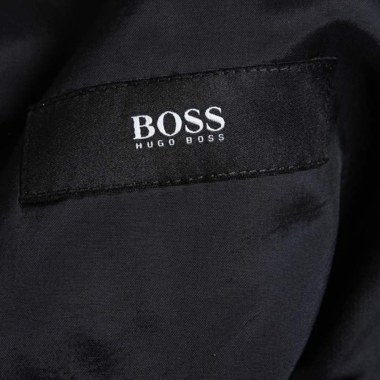 Pre Owned Boss By Hugo Boss Black Wool Single Breasted Blazer XXXL