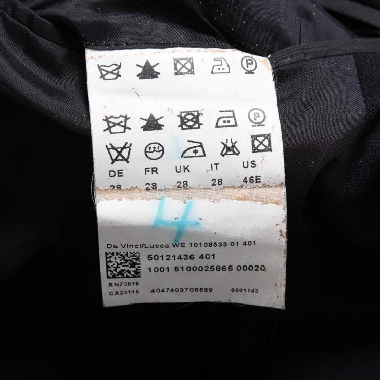 Pre Owned Boss By Hugo Boss Black Wool Single Breasted Blazer XXXL