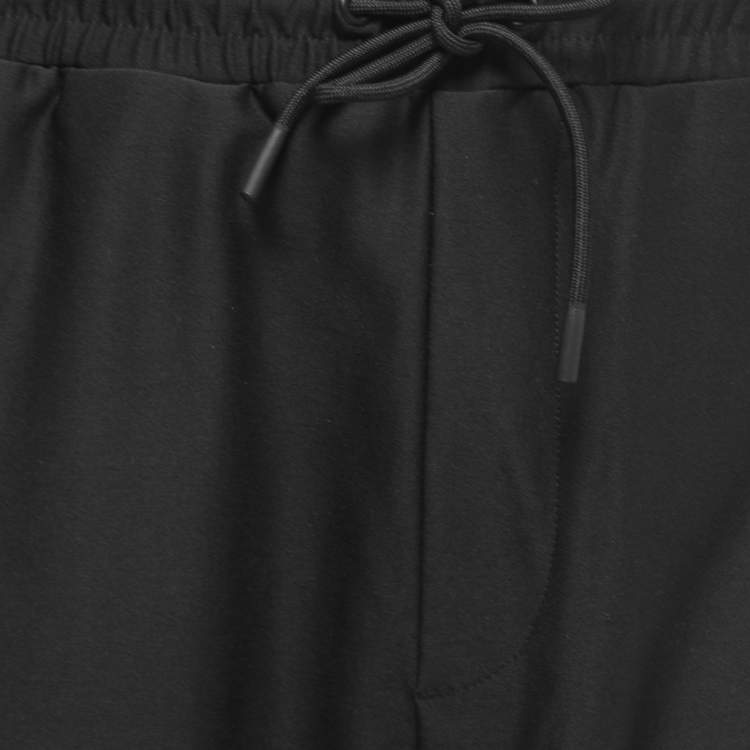 Pre Owned Boss By Hugo Boss Black Stretch Knit Track Pants L