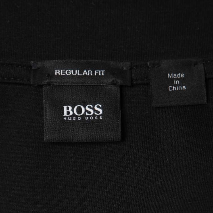 Pre Owned Boss By Hugo Boss Grey Striped Cotton Fossa 17 Zip Up Jacket M